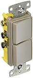 Hubbell Wiring Systems RCD103GY tradeSELECT Single Pole and Three Way Combination Quiet Rocker Switc