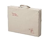 日本製 Le sourire ル・スーリール リネン らくらく運べる 取っ手付き ミニサイズ ベビー敷布団 二つ折れタイプ 赤