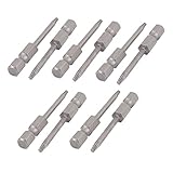 uxcell　トルクスドライバービット　T8タイプ　磁気ビット　ドライバービット　１０個入り　グレー