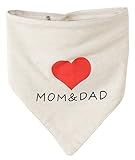 EOZY ベビー スタイ ビブ 柔らかい よだれかけ ハート柄 三角 スナップ 調整可能 防水 コットン プレゼント バンダナ型 シンプル 出産祝い 薄緑