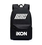 韓流グッズ IKON VIP ファッション 可愛 B.I Bobby SHOW TIME バッグ リュックサック (ブラック)