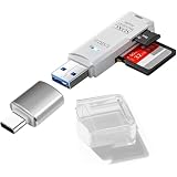 Type-C USB 2.0 カードリーダー 2in1 SD/TF対応 高速転送 プラグアンドプレイ スマホ/PC/タブレット/カメラ対応 (ホワイト)