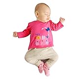 AmazingDeal 子供服 男女兼用 ベビー服 ルームウェア 長袖 春秋 冬服 ネコ柄 ライオン柄 ハリネズミ 上装下装2点綿製品 トップス ロングパンツ 衣装 (70（0~6ヵ月）, A)