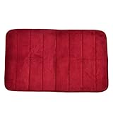 uxcell カーペット バスマット 足ふきマット 滑り止め サンゴ 60x40cm 1個入り