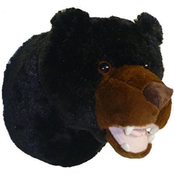 stuffed bear head wall mount