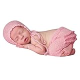 新生児写真小道具子供用ロングパンツ+帽子赤ちゃんかわいいかぎ針編みニット服装2pcs