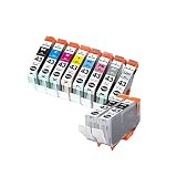 【SEASKY】 BCI-43 染料 10個セット (BCI-43BK×3 BCI-43C×1 BCI-43M×1 BCI-43Y×1 BCI-43PC×1 BCI-43PM×1 BCI-43GY×1 BCI-43LGY×1) キヤノンプリンター用 互換インク ISO9001認証工場