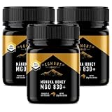 エグモントハニー マヌカハニー UMF20+/MGO830+ 250g 3個セット 生 純粋 はちみつ 非加熱 個装箱 ギフト ニュージーランド 正規品