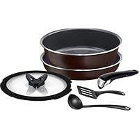 【Amazon.co.jp限定】 ティファール フライパン 鍋6点 セット ガス火専用 「インジニオ・ネオ ブラックコーヒー スターターセット6」 L24890取っ手のとれるT-fal 【ガス火専用】