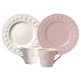 ウェッジウッド　クイーンズウェア　フェスティビティ　モーニングセット(アイボリー&ピンク)