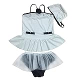 EASONDDD 水着 女の子 子供水着 キッズ ワンピース 水着 キャップ付き ビキニ セパレート タンキニ スイムキャップ 花付き フリル かわいい 3点セット 帽子 ガールズ ベビー スクール 