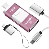 512GB 4in1 Phone USBメモリ【アプリ不要・アルバムから写真保存】 USBメモリType-C搭載 データ保存 外付けメモリ iOS/USB/Micro USB/Type-C 外付けストレージ 大容量 高速 データバックアップ スライド式 スマホ容量不足解消 USB-C ケーブルやストラップ付 ピンク