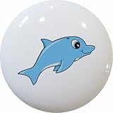 Carolina Hardware and Decor 1674 Baby Dolphin Nautical Ceramic Cabinet Drawer Knob by Carolina Hardw