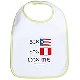 CafePress Puerto Rico/Peru Flag Design Bib - Standard Kiwi by CafePress