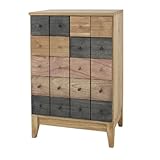 桐製 リビング チェスト (W50 9本, ナチュラル)