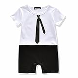 ベビー男の子紳士ロンパース蝶ネクタイジャンプスーツドレッシーOutfit 3 m-24 m