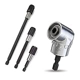 六角軸 延長ビット シャンク ソケット 延長 バー 60mm 100mm 150mm と105°直角ヘッド 調整 レンチ ドリルビット ドライバーソケットアダプター