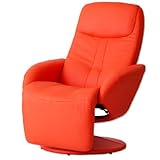 タンスのゲン パーソナルチェア フットレスト付き オリーブ オレンジ 14910004 OR