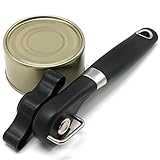 手動Can Opener with Beer Opener、Side Cutting Opener with人間工学滑らかなエッジデザイン、アンチスリップサーフェスグリップハンドル、ステンレススチール