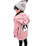 Kukiwa長袖、フード付き、子犬、ベルベットジャケット 秋冬防寒着 ベビー服 子供服 ベビー服冬 厚手 ジャケット子供 赤ちゃん服 キッズこーと女の子 キッズ服女の子 暖かい出産祝い プレゼント 写