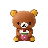 Baidecor PPブラウンBear Strawberry Money Box Piggy Bank