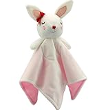 夢の空　赤ちゃん用 30cm*30cm 多機能タオル なぐさめるタオル 可愛い動物人形付き　ふんわりビロード生地 吸収性強い　ウサギ