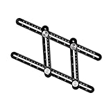Flameer テンプレートツール　多角度 測定ルーラー　自由スコヤ　四角定規　調整可能　スライド　　