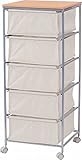 収納 チェスト ♪東谷家具 キャンバスチェスト 5段 MIP-279 ＜W44×D44×H101.5cm＞ 【AZUMAYA】 インテリア家具 ファミリー 一人暮らし シンプル おしゃれ