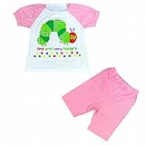 半袖パジャマ はらぺこあおむし 子供 パジャマ 寝間着 ホワイト-ピンク 80