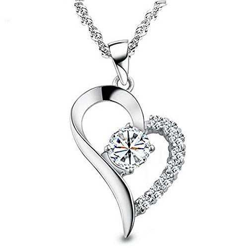 gulamu jewelry（グラムジュエリー） レディース キュービックジルコニア オープンハート ネックレス