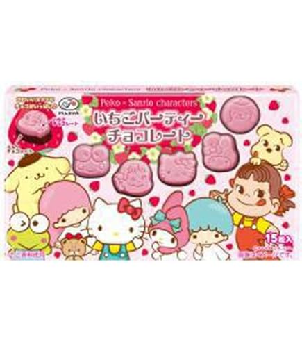 Amazon.co.jp: 不二家 ペコ×サンリオいちごパーティーチョコレート 40g