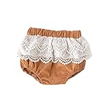 giminuo  赤ちゃん 女の子 パンツ 綿 レース付き キッズ ショーツ (100, オレンジ色)