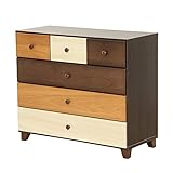 ブラウンを基調とした天然木ローチェスト 4段  幅90cm Loarシリーズ 日本製・完成品｜Loar-ロア- type1 代引不可