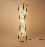 竹の籐のフロアランプ、現代の中国の寝室の研究ベッドルームホテルE27 * 3ブラウン