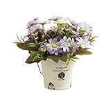 鉢植えエレガントシミュレーション植物人工紫ヒナギク装飾