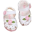 LAZA 可愛い ベビー 女の子 サンダル 靴下 つま先 保護 お花 おしゃれ きれいめ 子供 各サイズ 夏 水泳 海 女児 (内寸12.5cm)