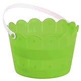 Amscan Egg-stra Special Easter Party Scalloped Weave Bucket Favor, Kiwi Green, 6" x 8" [並行輸入品]
