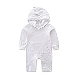 POTOJP 無地 着ぐるみ コスプレ 薄い フード ベビー服 恐竜ちゃん 子供用 ロンパース 仮装 ダンス衣装 コスチューム 赤ちゃん 防寒着 撮影 出産祝い 寝相アート 日常着 (70, GY)