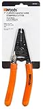 Woods 7-Inch Curved Handle Wire Stripper & Cutter (58750340), 10-20 AWG Solid Wire, Cuts & Threads 8