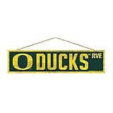 Oregon Ducks公式NCAA木製Street Wall Sign 4 x 17 by WinCraft 880529