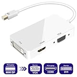 MacBook Thunderbolt アダプター Mini DP (Thunderbolt)- HDMI VGA DVI アダプター 1080P HD Mini Displayport アダプター コンバーター MacBook iMac Surface Pro Thinkpad Carbon