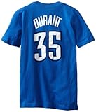 (アディダス)Adidas NBA サンダー #35 ケビン・デュラント Youth GAME TIME Tシャツ (ブルー) - Youth-S