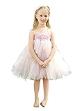 JSファッション チュールチュチュ プリンセスドレス 130-140サイズ ライトピンク [並行輸入品]