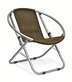 Urban Shop Outdoor Wicker Web Saucer Chair, Brown [並行輸入品]