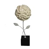 Essential D?cor Entrada Collection Polyresin Topiary, 5.9 by 15.7-Inch, Off-White [並行輸入品]
