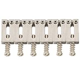 Musiclily Pro 10.5mm ギタートブリッジサドル ステンレス製 STストラト/TLテレキャスターエレキギター用、ブラック（6個セット）