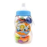 赤ちゃんの最初Rattle and Teether Toy 9 Pieces with Giant Baby Bottle Coin Bankギフトsets- Colors May Vary