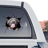 ビニール犬のステッカー 犬 車 デカール 女性用 犬のステッカー 車 犬 ギフト 犬の恋人(ピットブルデカール)
