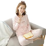 授乳パジャマ　レディース　長袖　マタニティ　授乳口付き　ルームウェア　エレガント　春秋冬用　上下セット　オシャレ　部屋着　ロング丈　ウエスト調節　厚手　妊婦用　寝巻き　無地　ナイトウェア　M L XL