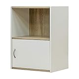 GRANZ 2段ラック扉1枚タイプ ホワイト カラーボックス 収納 HMP-22WH